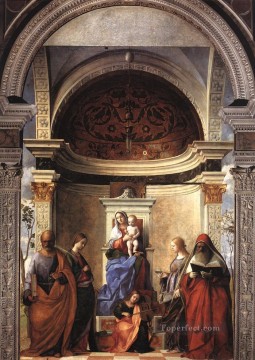 ジョバンニ・ベリーニ Painting - サン・ザッカリアの祭壇画 ルネサンス ジョヴァンニ・ベリーニ